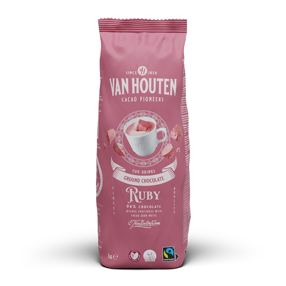 Van Houten Ruby - ground chocolate 1000 g