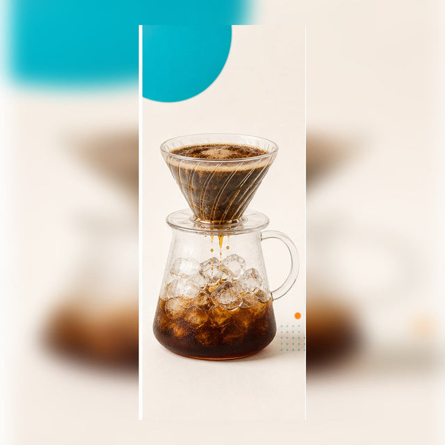 Japanese iced coffee — filtru turnat direct pe gheață — rețetă de preparare ONE Coffee