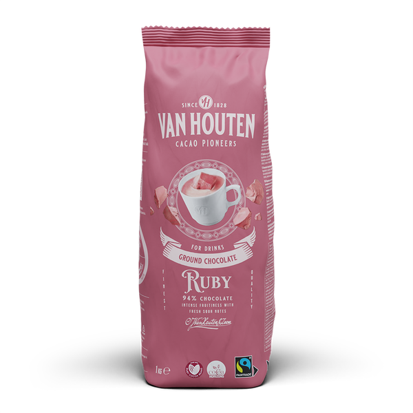 Van Houten Ruby - ground chocolate 1000 g