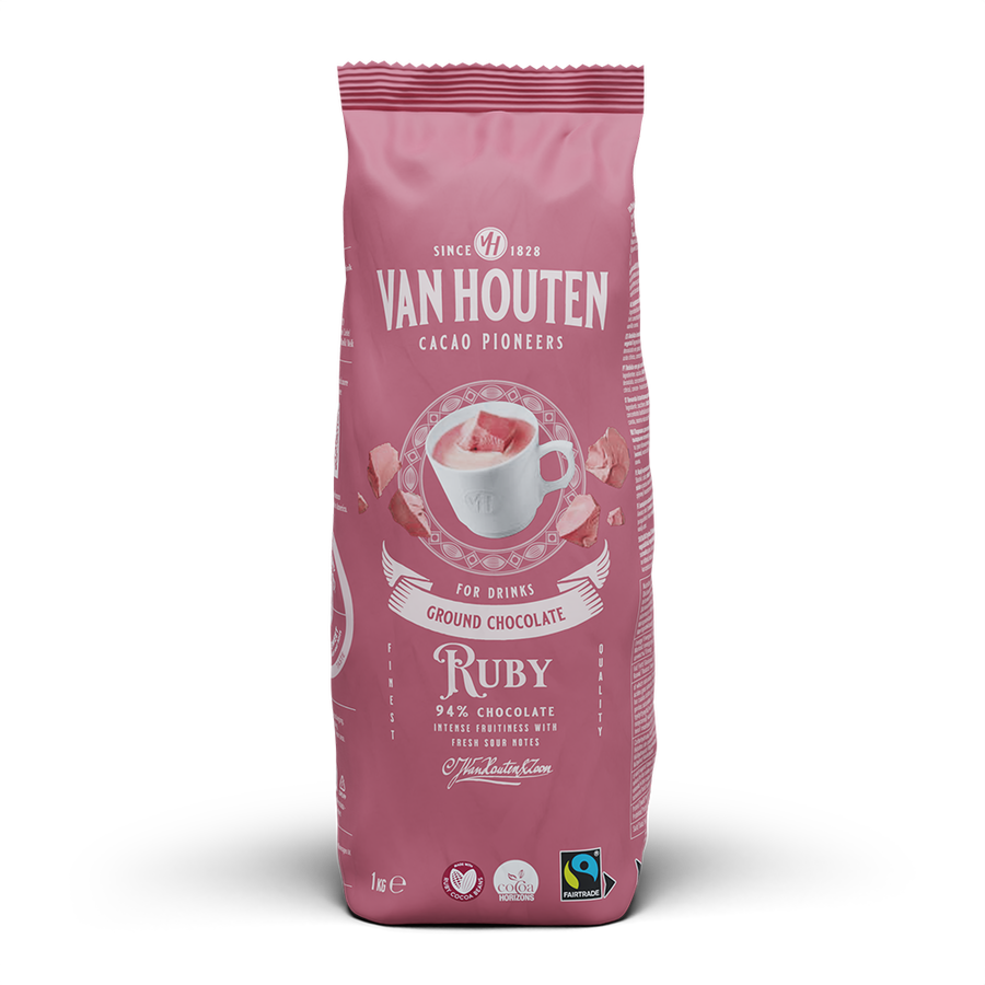 Van Houten Ruby - ground chocolate 1000 g